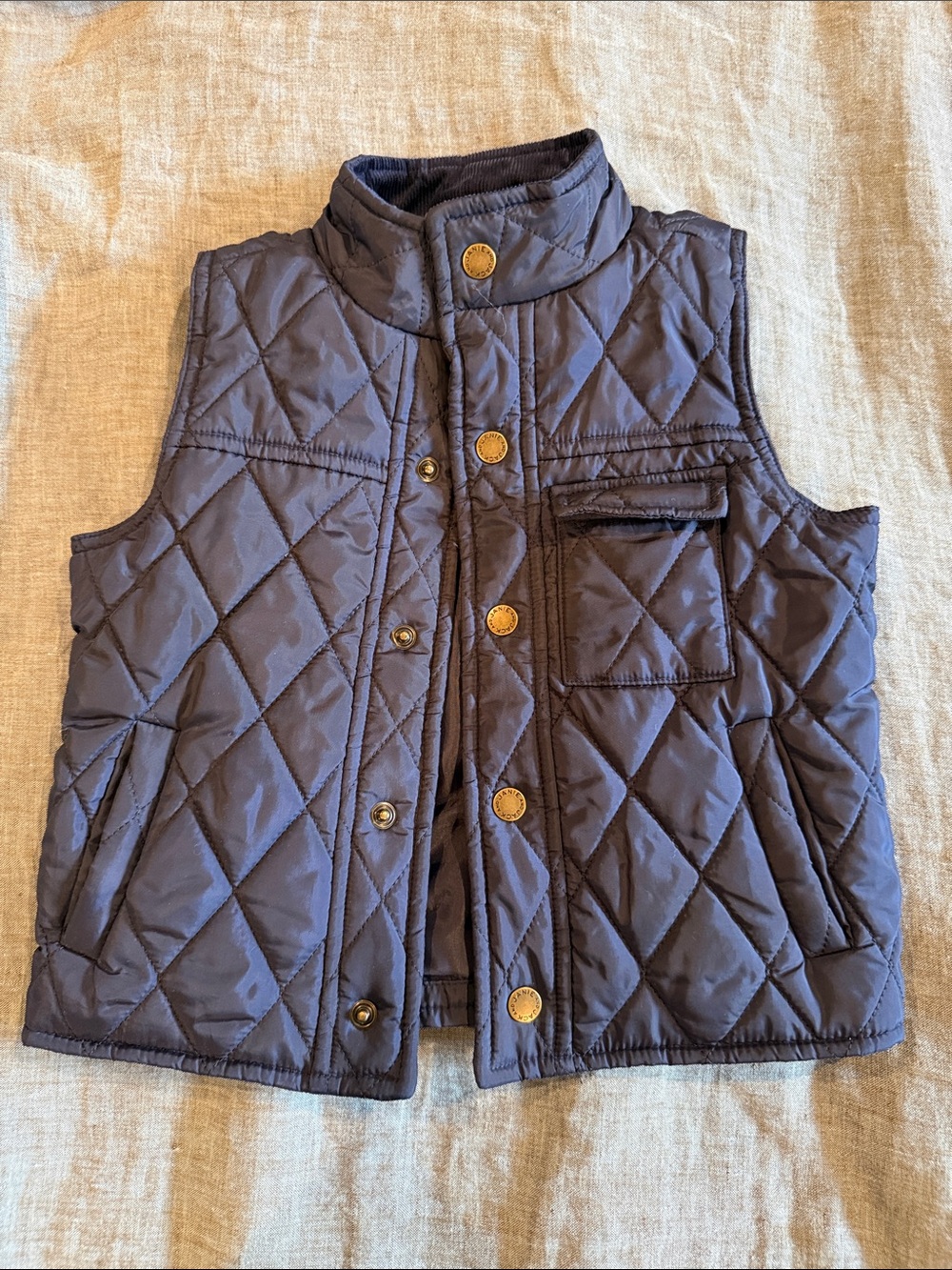Janie and Jack Navy Corduroy-Collar Jacket